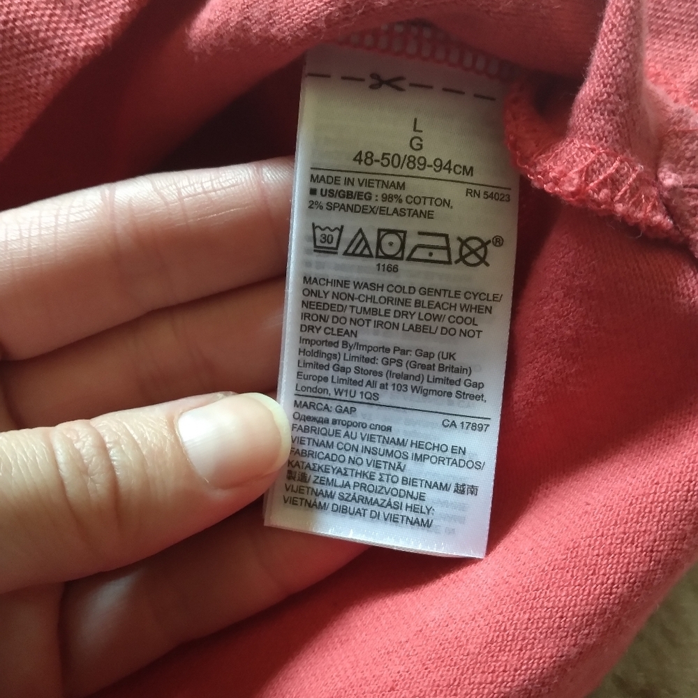 GAP Classic cotton stretch polo Men's size Large Red - Picture 3 of 3